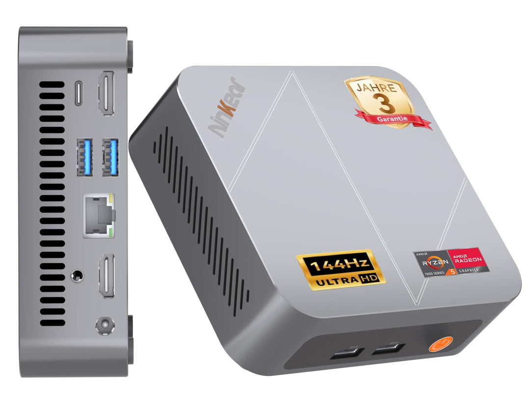 Ninkear Mini PC Win11, Mini Computer mit AMD Ryzen 7430U(Bis zu 4.3 GHz), 16GB DDR4 RAM 512GB SSD Ga