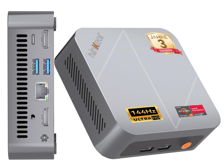 Ninkear Mini PC Win11, Mini Computer mit AMD Ryzen 7430U(Bis zu 4.3 GHz), 16GB DDR4 RAM 512GB SSD Ga