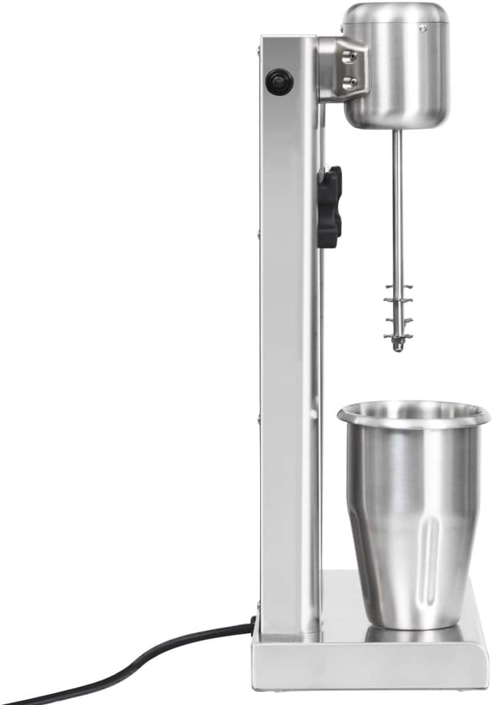 vidaXL Milchshaker mit 2 Bechern Eiweissshaker Standmixer Eiweiss Shaker Getränke Drink Mixer Milksh