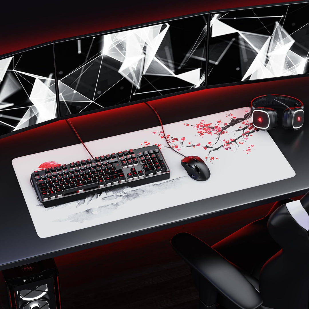 CSL-Computer TITANWOLF - XXL Speed Gaming Mauspad 900 x 400mm - XXL Mousepad - Tischunterlage Large