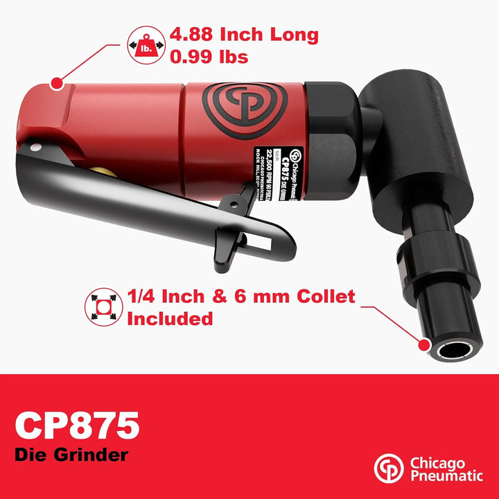 Chicago Pneumatic CP875 Kompakter 90-Grad-Druckluftschleifer, CP875