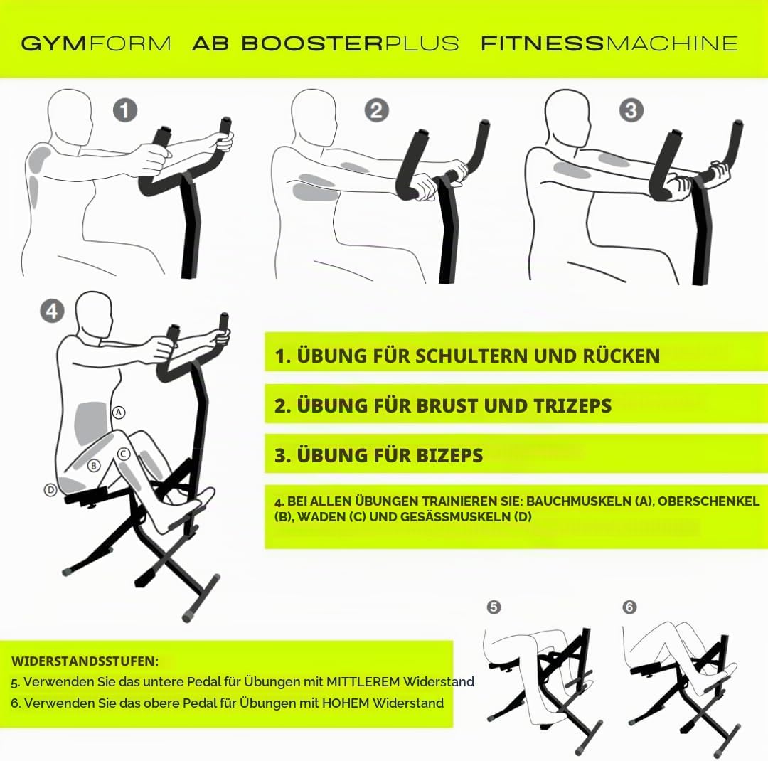 Ab Booster Plus + Sauna Slimmer, Trainingsgerät, komplettes Trainingsgerät, multifunktionales Aerobi