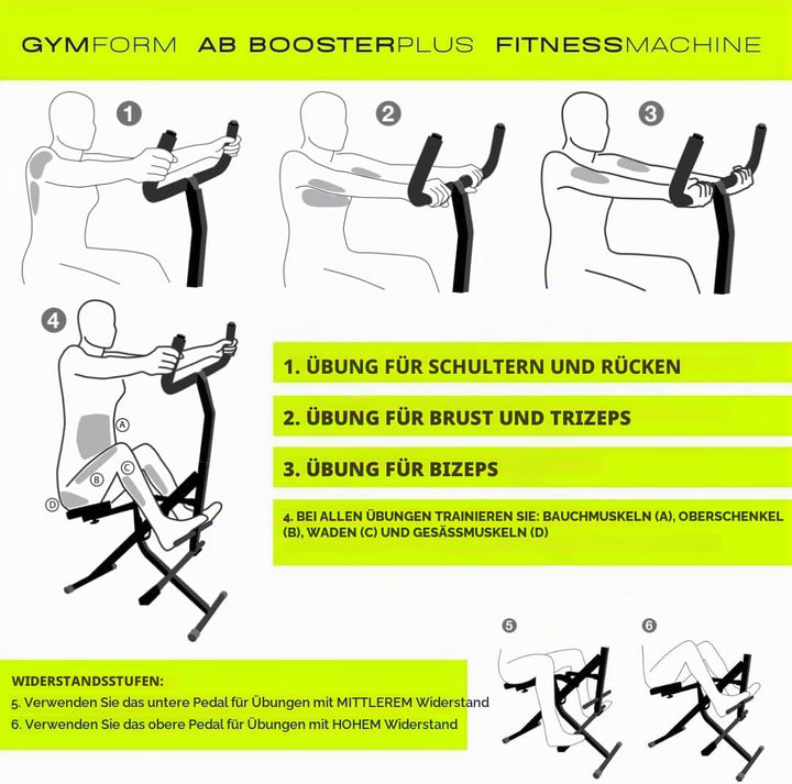 Ab Booster Plus + Sauna Slimmer, Trainingsgerät, komplettes Trainingsgerät, multifunktionales Aerobi
