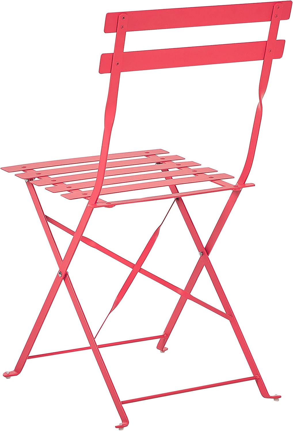Modernes Balkonset Tisch mit 2 Stühlen aus Stahl rot Fiori