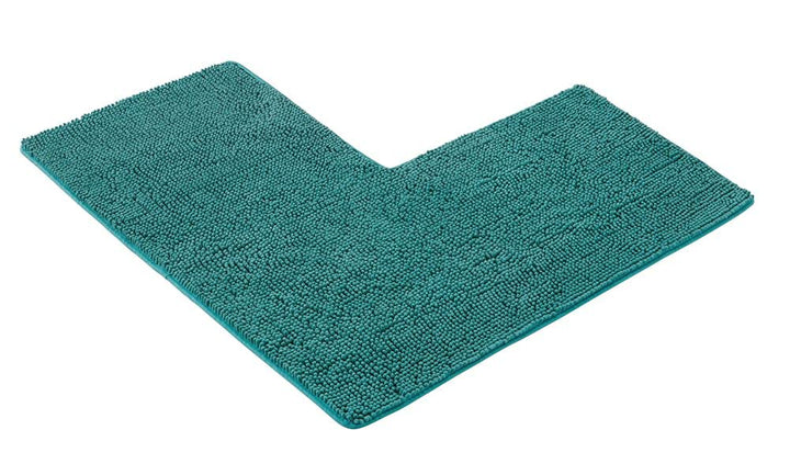 PANA Flauschiger Duschvorleger mit Eckausschnitt • Chenille Badematte in versch. Farben und Grössen