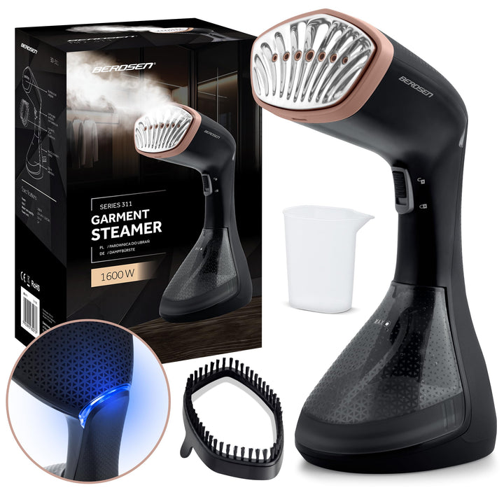 Berdsen Dampfglätter 1600W - Dampfbügeleisen Steamer - Dampfstoss 26 g/min - 230 ml Wassertank - Auf