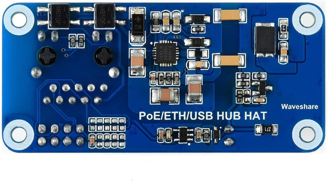 Waveshare PoE Ethernet/USB HUB HAT for Raspberry Pi Zero/Zero W/Zero WH 3X USB 2.0 Ports 802.3af-Com