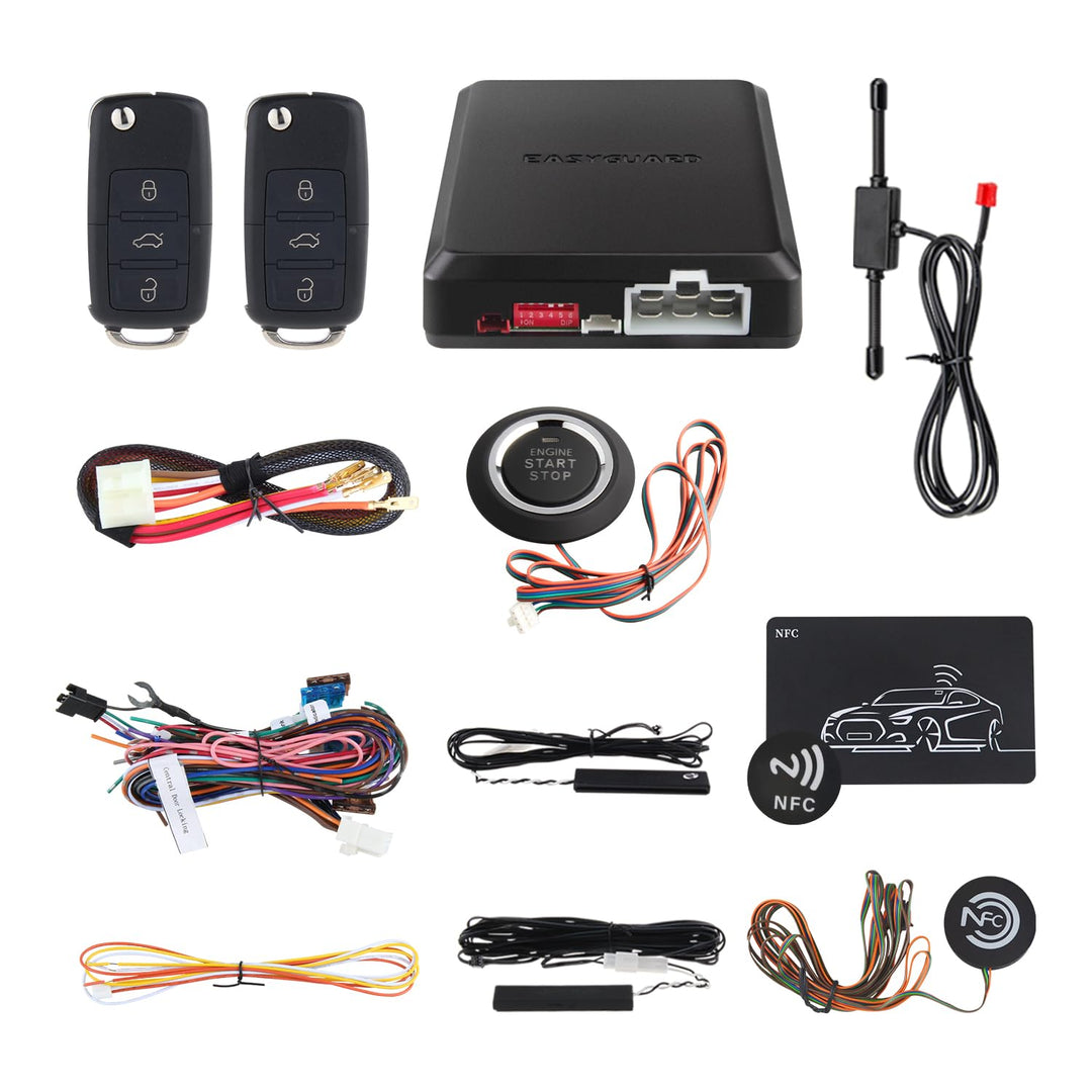 Oberseite Qualität Smart Schlüssel Pke Auto Alarm System mit Fernbedienung Motor Start Starter Druck