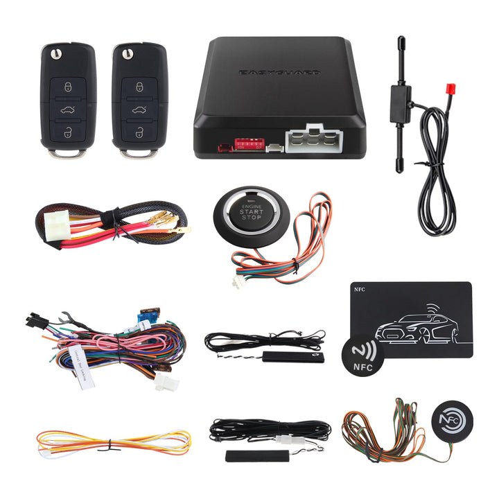 Oberseite Qualität Smart Schlüssel Pke Auto Alarm System mit Fernbedienung Motor Start Starter Druck