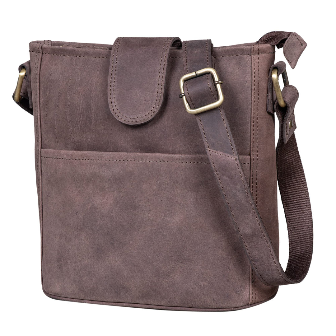 LEABAGS Leder Handtasche Damen I Premium Echtleder Umhängetasche I Damen Schultertasche I Damentasch