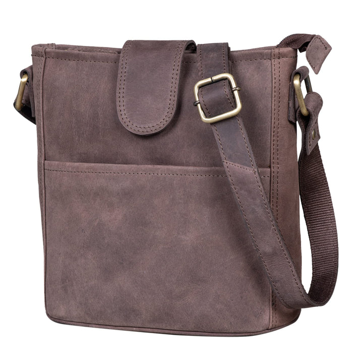 LEABAGS Leder Handtasche Damen I Premium Echtleder Umhängetasche I Damen Schultertasche I Damentasch