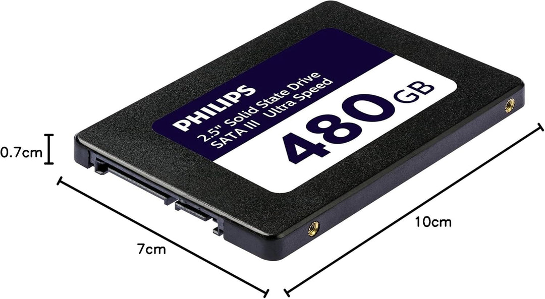 Philips Interne SSD 2,5" SATA III 480GB Ultra Speed 480 GB, 480 GB