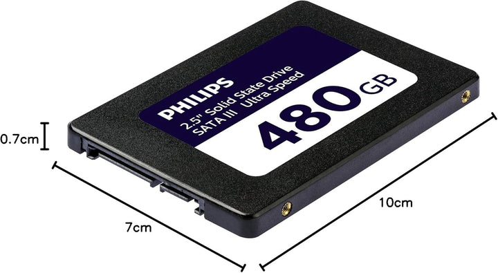 Philips Interne SSD 2,5" SATA III 480GB Ultra Speed 480 GB, 480 GB