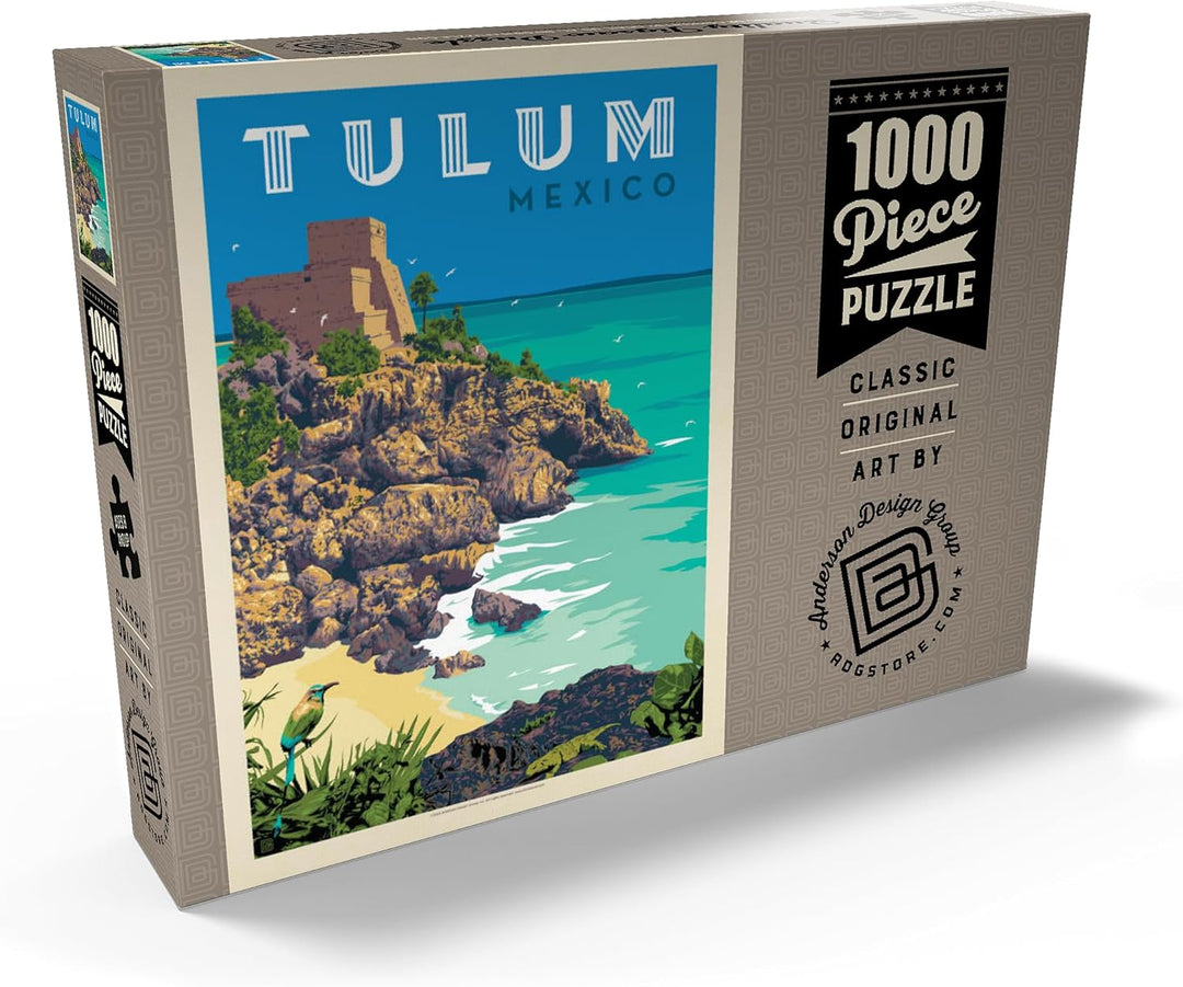 Mexiko: Tulum, Vintage Poster - Premium 1000 Teile Puzzle - MyPuzzle Sonderkollektion von Anderson D