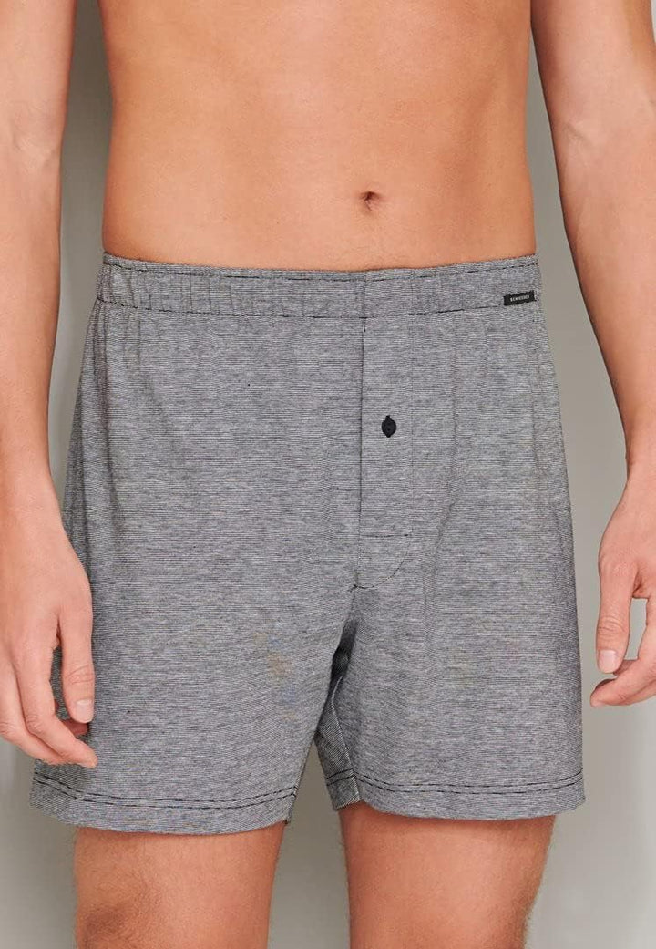 Schiesser 2er Pack Singel-Jersey - Herren - Boxershorts - Unterhose, Schwarz