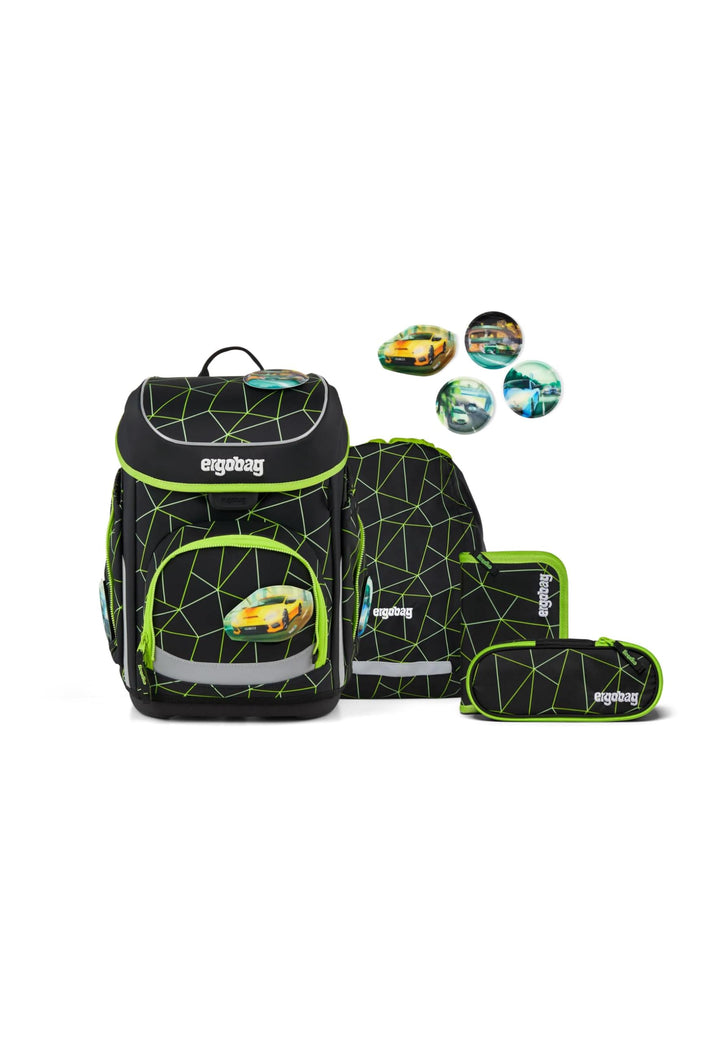 ergobag cubo Set ergonomischer Schulranzen, Vorgänger-Kollektion, klassisch 5-teilig 1. Klasse Grund
