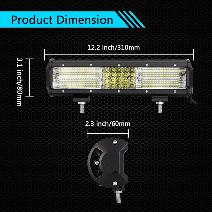 Willpower 12'' 30CM 330W Led Zusatzscheinwerfer 12V Led Scheinwerfer Auto IP67 Wasserdicht Flutlicht