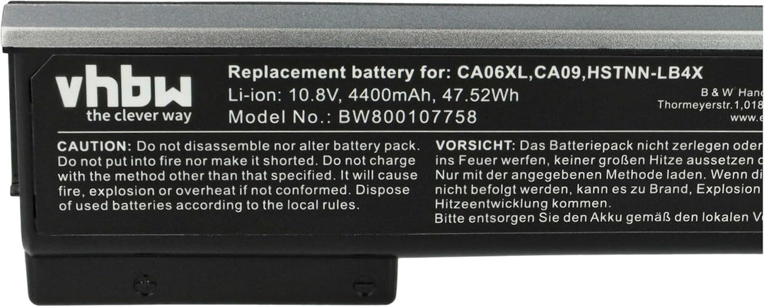 vhbw Akku kompatibel mit HP ProBook 640, 640 G0, 640 G1, 645, 645 G0, 645 G1, 650 G0, 650 G1, 655 No