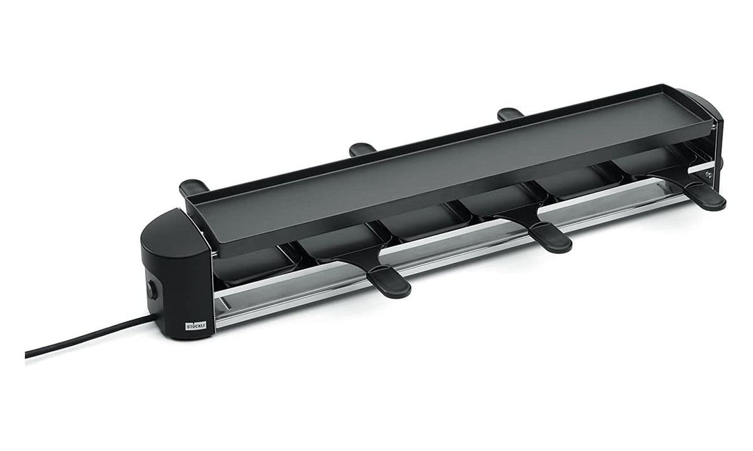 Stöckli Cheeseboard Six Raclette Grillgerät 6 Portionen, antihaft versiegelte Grillplatte, Raclettep