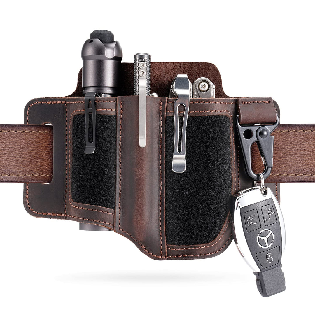VIPERADE PL3 Multitool Scheide Lederscheide mit DIY Patch Bereich,EDC Taschen Organizer für Herren f