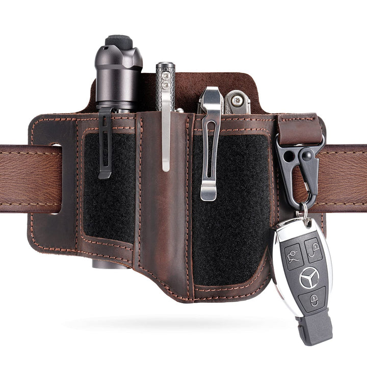 VIPERADE PL3 Multitool Scheide Lederscheide mit DIY Patch Bereich,EDC Taschen Organizer für Herren f