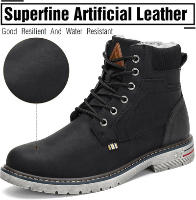 Mishansha Winterschuhe Herren Warme Gefütterte Winterstiefel Damen Wasserdicht Winter Boots 36 EU Sc