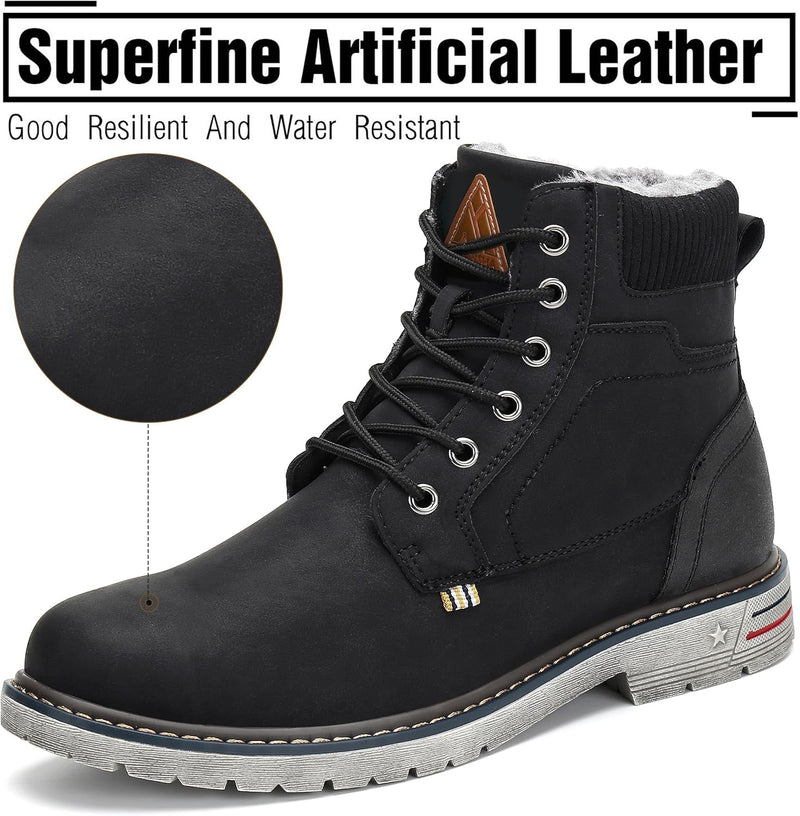 Mishansha Winterschuhe Herren Warme Gefütterte Winterstiefel Damen Wasserdicht Winter Boots 36 EU Sc
