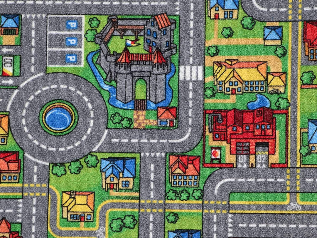 Primaflor Interaktiver Kinderteppich Streets - 95 x 200 cm | Made in Europe | mit Strassenmotiv, Hoc