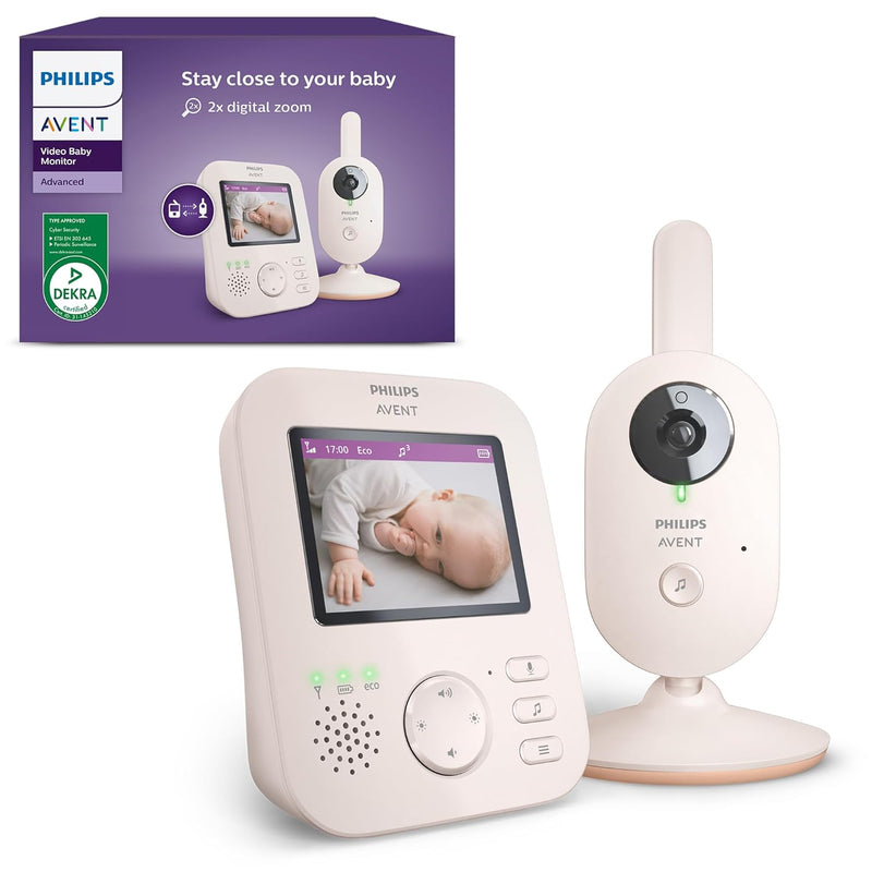 Philips Avent Babyphone mit Kamera Advanced, 1080p – sicheres Video Babyphone, 2,8 Zoll Bildschirm,