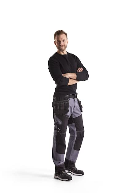 Blåkläder 15001370 Werker Hosen X1500, Grau/Schwarz D124 D124 Grau/Schwarz, D124 Grau/Schwarz
