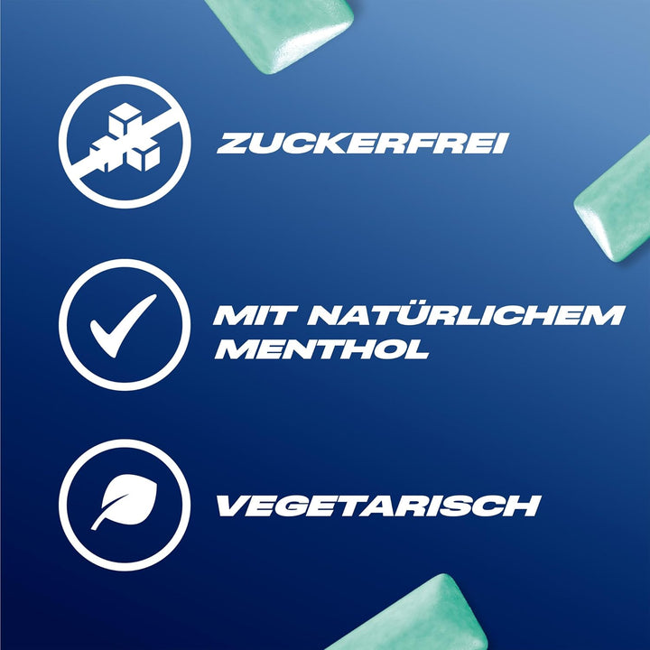 Airwaves Kaugummi, Menthol & Eucalyptus, Blau, zuckerfrei, 20 x 3 Packungen (20 x 3 x 10 Dragees), 6