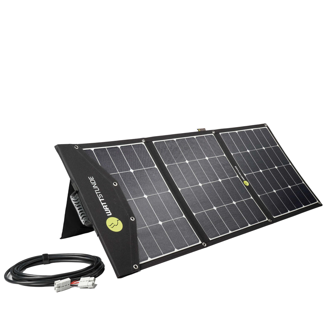 WATTSTUNDE Sunfolder Solartasche - Mobiles 12V Outdoor Solarpanel - faltbares Solarmodul ohne Ladere