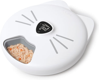 Catit - PIXI Smart Futterautomat mit 6 Mahlzeiten (Nassfutter) + CA Pixi Kühlakku f. 6-Meal Feeder,