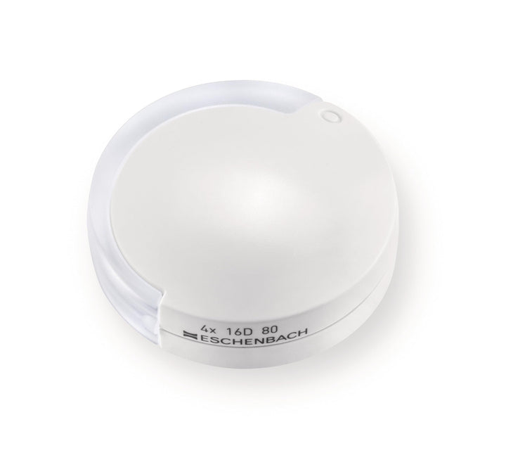 Eschenbach Optik Lupe Einschlaglupe mobilent 4x, weiss, mit Umhängekordel 4,0 x, 4,0 x