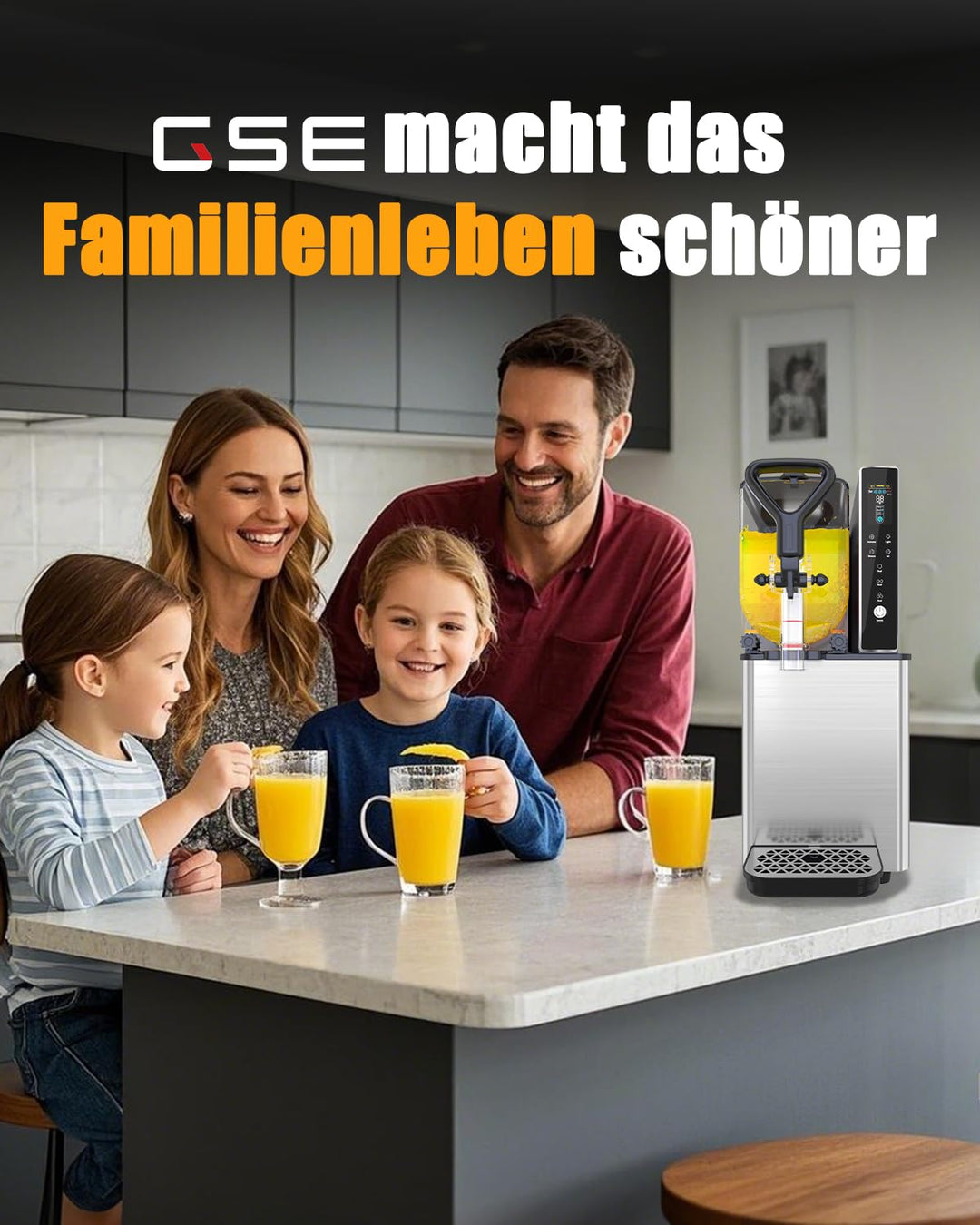 GSE 3L Slush Maschine für Geschäft oder Zuhause, Pro Smoothies& Frozen Drinks Küchengerät Slushy Eis