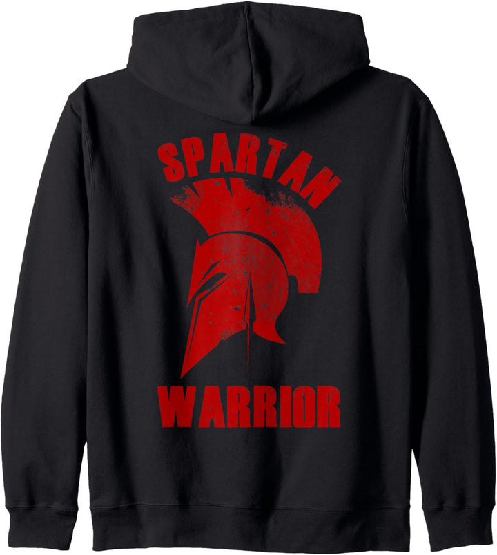 Spartan Warrior Ancient Griechenland Spartan Helm Speer Workout Kapuzenjacke