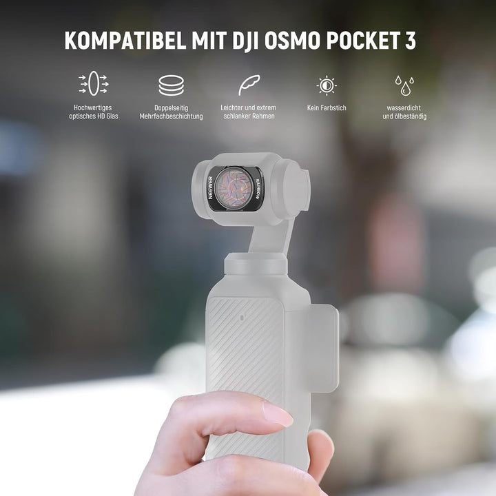 NEEWER Rainbow Star Objektiv Effektfilter Kompatibel mit DJI Osmo Pocket 3 und Creator Combo Zubehör