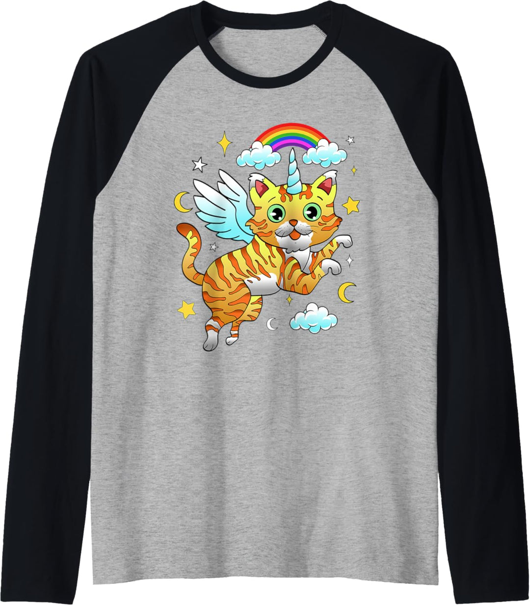 Caticorn Catcorn - Einhorn Katze Unicorn Raglan