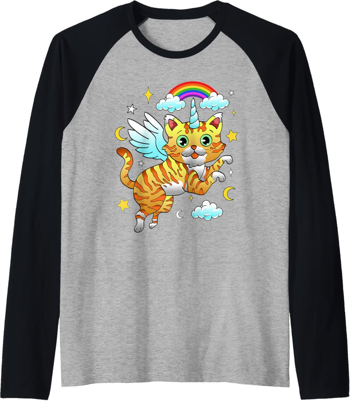 Caticorn Catcorn - Einhorn Katze Unicorn Raglan