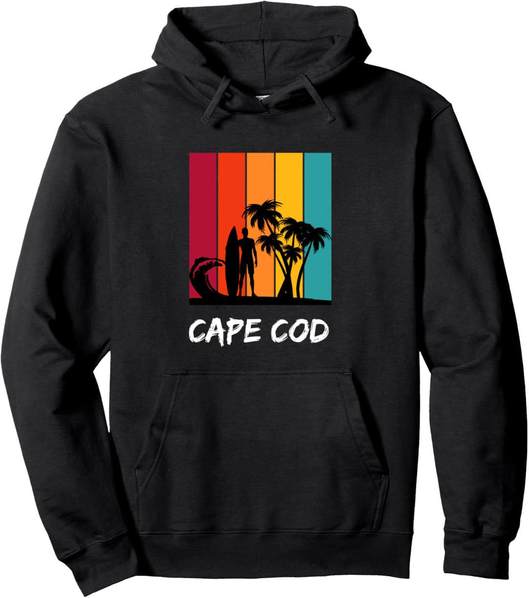Cape Cod Urlaub Souvenir Retro Surfen Pullover Hoodie