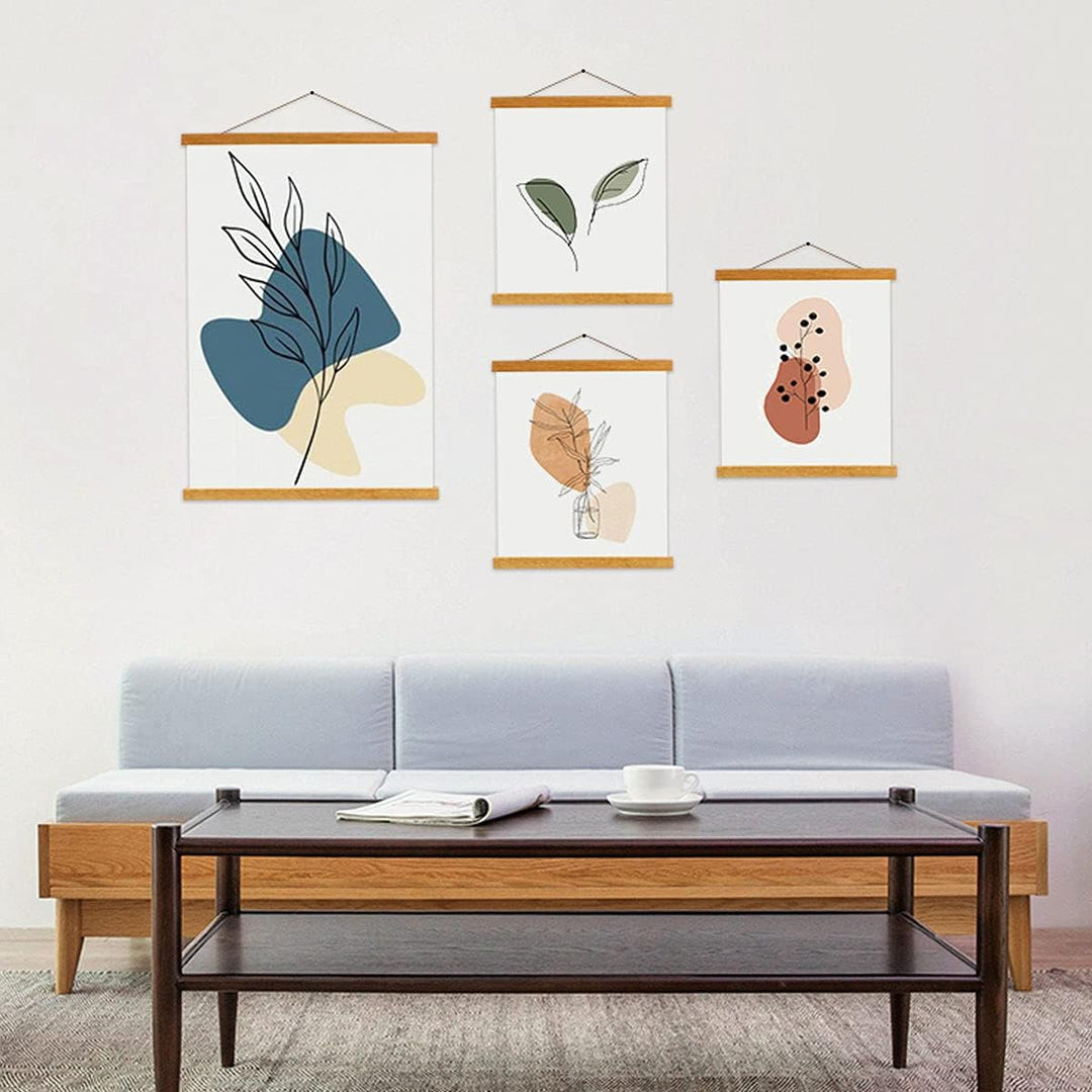 B0 Posterleiste Posterschiene Posterleisten 120CM, Magnet Magnetische Holz Poster Aufhänger Halter R