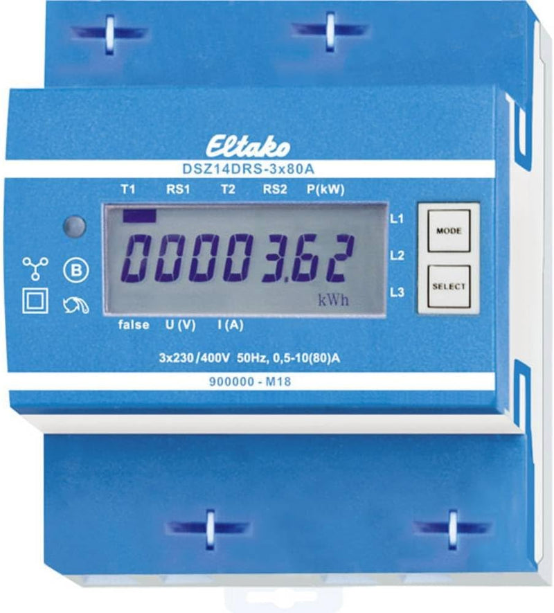 Eltako 28365715 DSZ14DRS-3x80A Drehstromzaehler digital 80A MID-konform: Ja 1St, 400 V