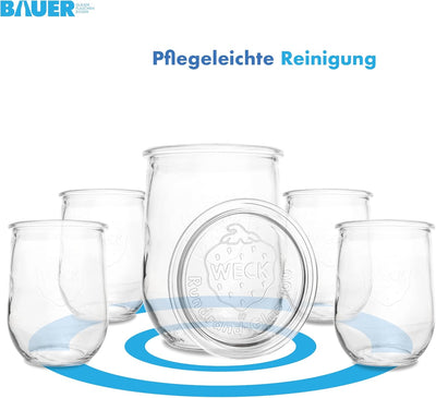 flaschenbauer.de WECK 12er Set 1L Einmachgläser zum befüllen - Weckglas Tulpenglas als Marmeladengla