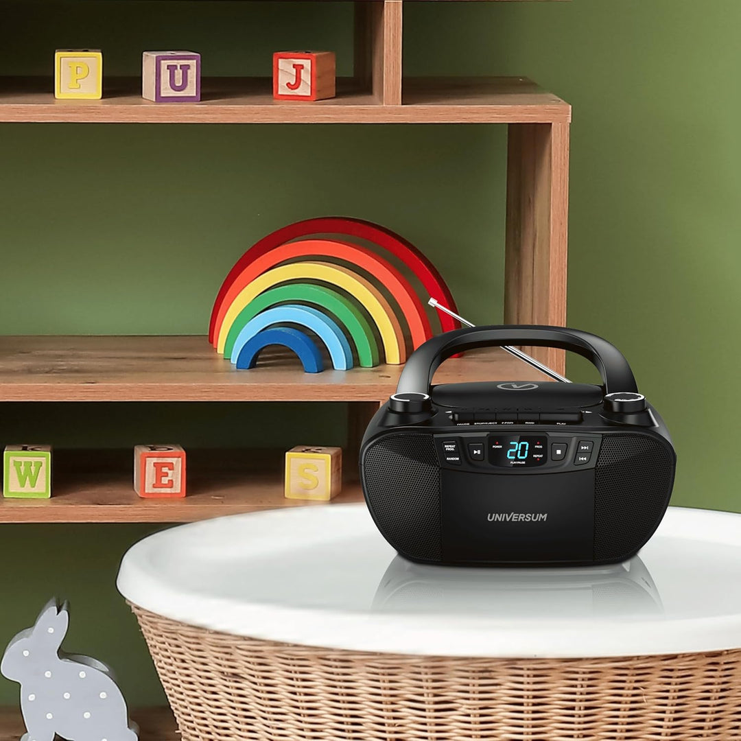 Universum BB 200 - tragbarer CD-Player mit Radio und Kassette - einfache Bedienung für Kinder &amp; Seni
