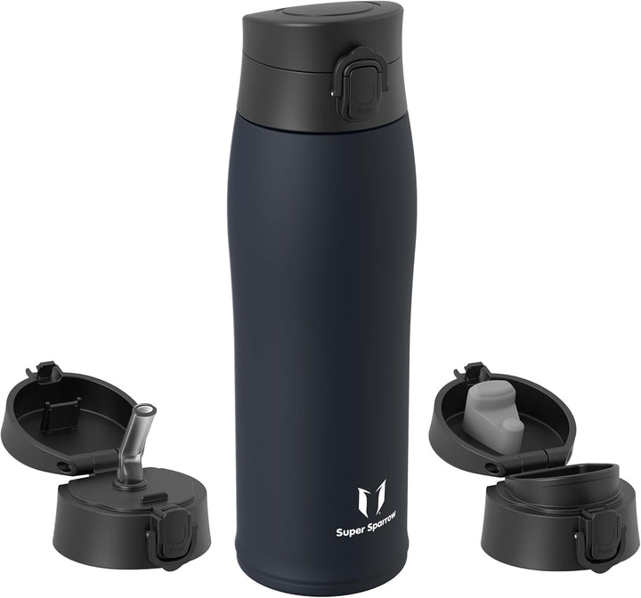 Super Sparrow Trinkflasche Edelstahl - Thermobecher - 500ml, 750ml, 950ml - BPA-Frei Thermosflasche,