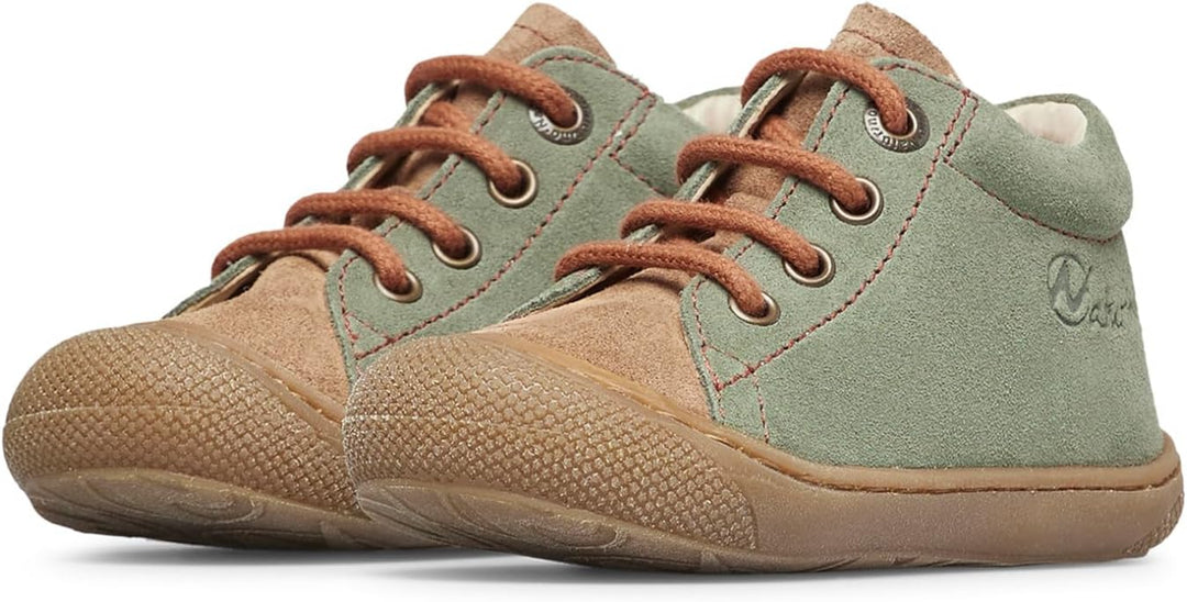 Naturino Lauflernschuhe aus Veloursleder 22 EU Grün Braun, 22 EU Grün Braun