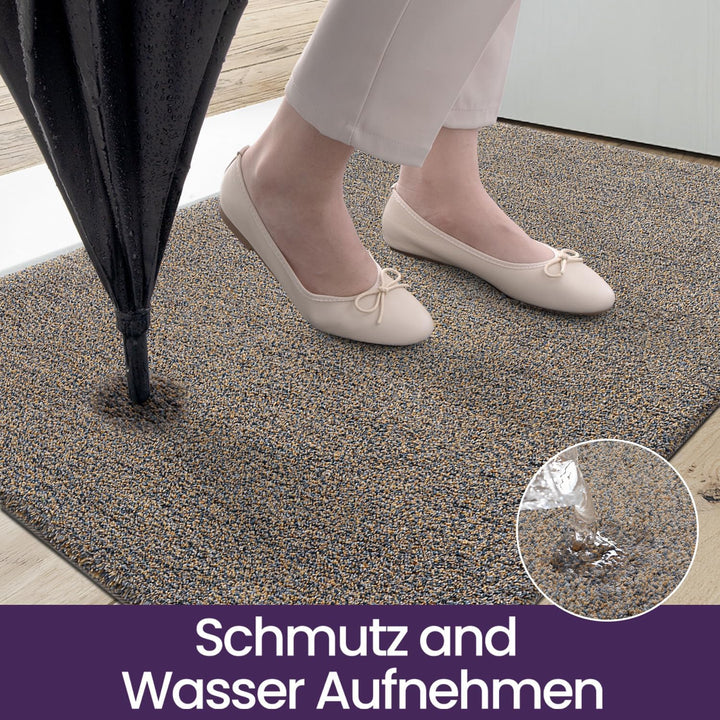 DEXI Schmutzfangmatte,rutschfeste Fussmatte für Innen und Aussen,Waschbar Eingangsteppich Saugstarke