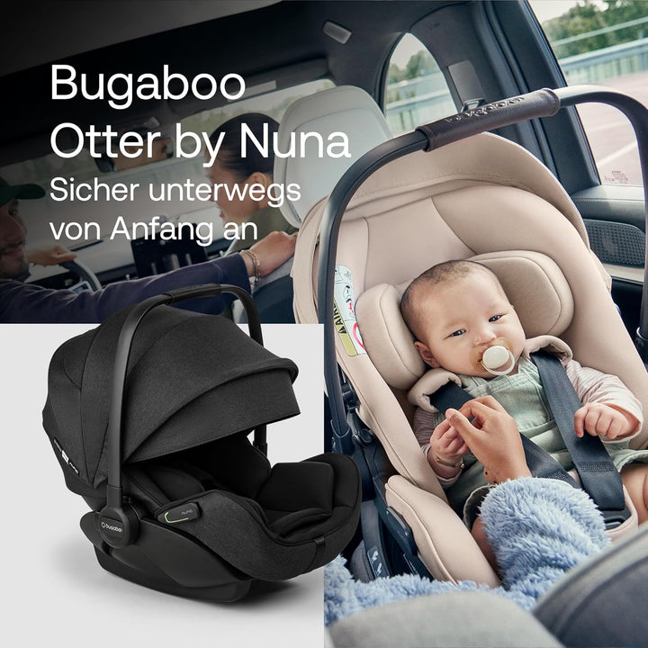Bugaboo Otter by Nuna – i-Size Babyschale ab Geburt mit flacher Liegeposition, UPF 50+ Sonnenverdeck