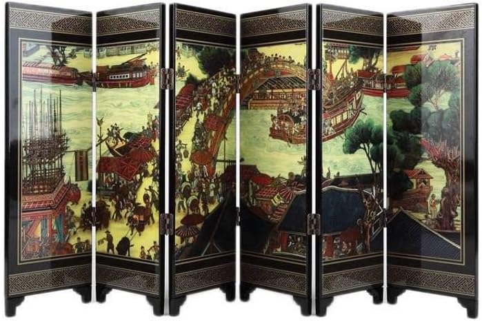 lachineuse Paravent mit Motiven, Bianjing Color, 25x10x7cm, Bianjing Color