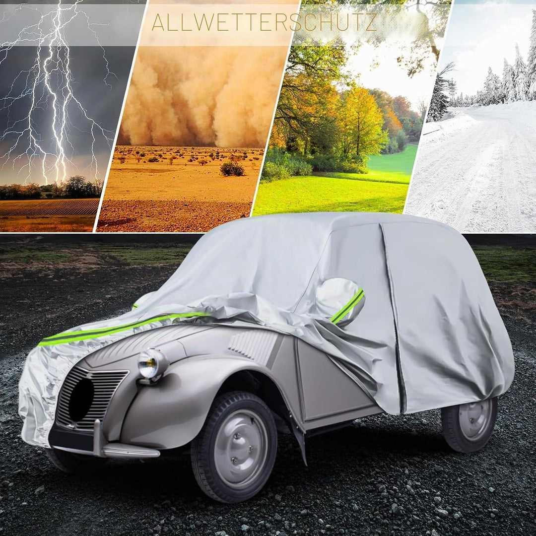 Autoabdeckung Passend für Citroen 2CV 1948-1990, wasserdichte Vollgarage Autoplane mit Reissverschlu